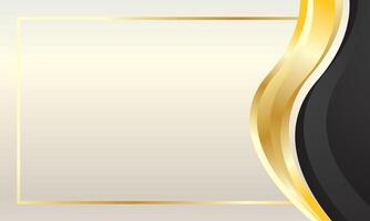 Elegant black gold wave abstract background vector