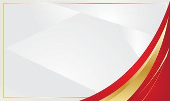 Luxury white certificate background with gold red lines in the corners vector