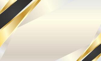 Luxury white certificate background with black and gold lines in the corners vector