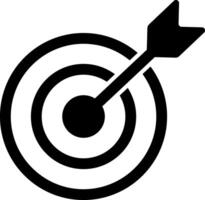 Target icon. Target with arrow icon. Mission or business goal logo. Target dart icon illustration isolated on white background vector