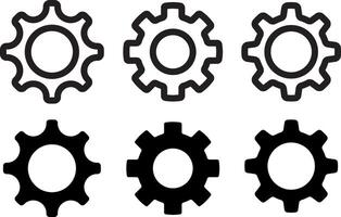 Gear setting icon, containing Cog wheel isolated on transparent background, icon for app or web site, illustration vector