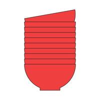 Illustration stack bowl unique design isolated vector