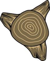 Tree Stump Top View vector
