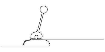 Lever Outline Icon, illustration, Lever icon set, illustration on white background, Continuous one line drawing vector