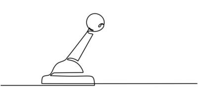 lever continuous one line drawing vector