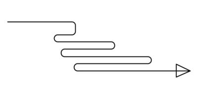 Arrow pointing right, line continuous One line drawing Arrow pointing right vector