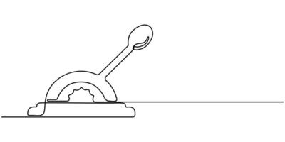 lever icon Simple outline drawing vector