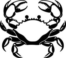 Clean Line Crab Silhouette in Minimal Outline Style vector