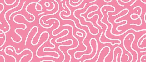 Trendy doodle seamless pattern with vibrant curved lines. Abstract fun background for lifestyle design, packaging, and creative projects vector