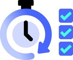 Reduce Time and check mark vector
