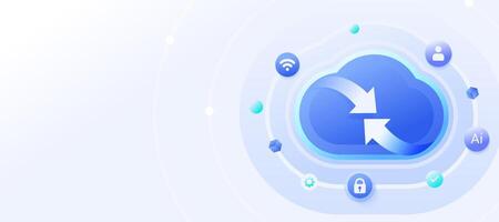Cloud Computing Network Concection Banner vector
