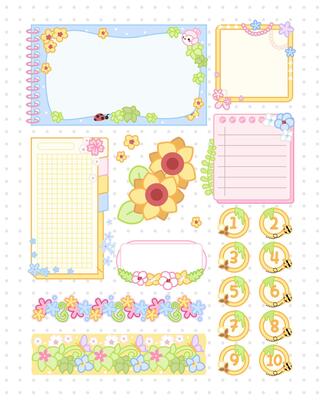 a page of cute pastel bullet journal design