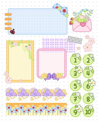 adorable hand drawn frame for journal decorative page