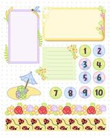 hand drawn bullet frame for journal and note design vector
