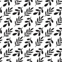 Elegant Black and White Leaf Pattern for Modern Design vector
