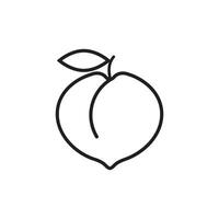peach line icon vector