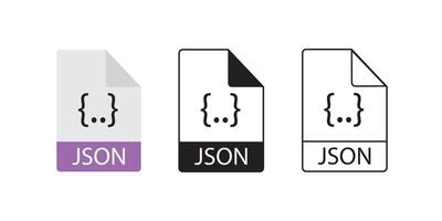 Json Flat Icon Design illustration. Symbol on White background EPS 10 File vector