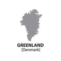 High resolution transparent map of Greenland Denmark vector
