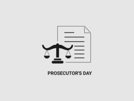 A minimalist outline icon featuring the Scales of Justice alongside a document with lines vector