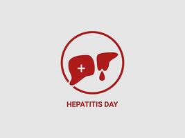 A red icon depicting a human liver with a medical cross inside and a drop of blood dripping from it vector