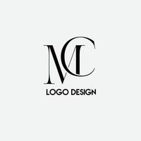 MC initial logo design brand vector