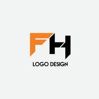 GH initial logo design app vector