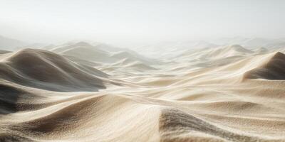 Serene Desert Dunes Under a Bright Sky photo