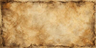 Ancient Weathered Paper with Edges for Background or Design photo
