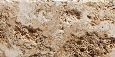 Close-Up of Sandy Textured Surface with Holes and Cracks photo