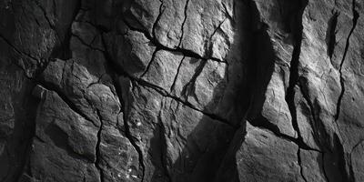 Detailed texture of cracked dry earth surface in shadow photo