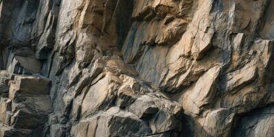 Close up textured rugged natural rock surface photo