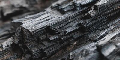 close up texture of dark weathered wooden logs surface photo