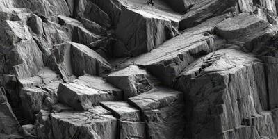 Natural Geometric Rock Formation with Sharp Edges photo