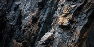 Detailed Close Up of Rocky Cliff Face Texture photo