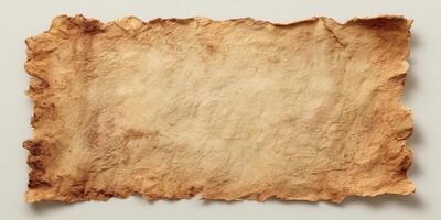 aged parchment paper with burnt edges and texture photo
