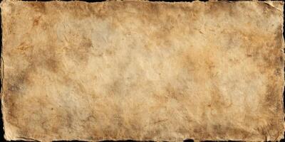 aged parchment paper texture background with stains photo