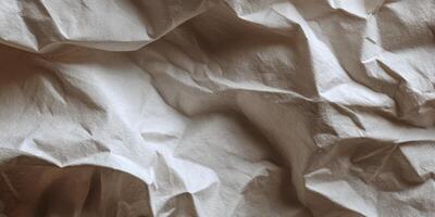 Close up of crumpled textured brown paper surface photo
