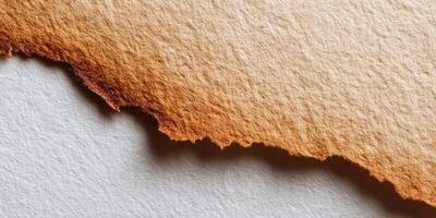 Close up of burnt torn textured paper edge photo