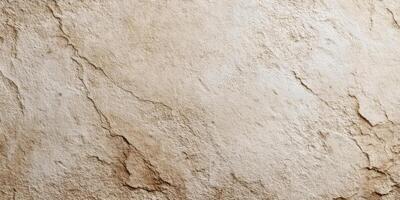 Close up textured beige natural stone surface photo