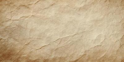 Old textured brown paper background with wrinkles photo