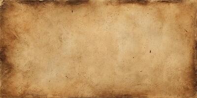 Old vintage parchment paper with grunge texture background photo