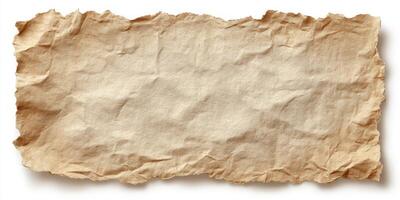 Old wrinkled torn vintage paper texture background photo