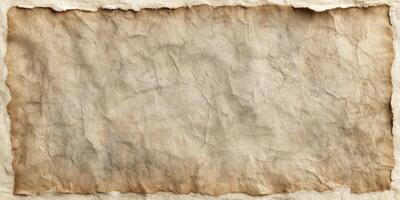 Old weathered vintage parchment paper background texture photo