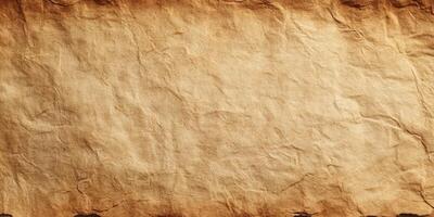 Textured aged parchment paper background for design photo