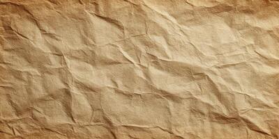 wrinkled textured vintage brown paper background photo
