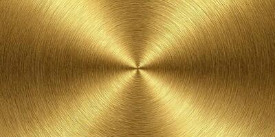 close up texture of brushed gold metal surface with circular pattern photo