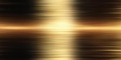 Abstract golden metallic horizontal light streaks background photo