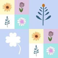 Geometric flower abstract flat scandinavian pattern vector