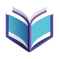Abstract Isometric Open Book Illustration Design vector
