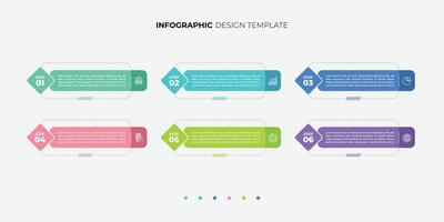 shape Infographic label design with infographic template design and 4,5,6 options or steps. Can be used for process diagram. illustration vector